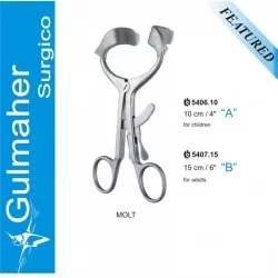 Molt Mouth Gag With Silicone Guards, 10.2cm, Pediatric Size