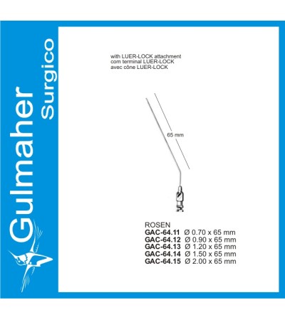 Rosen Suction Needle, Angled