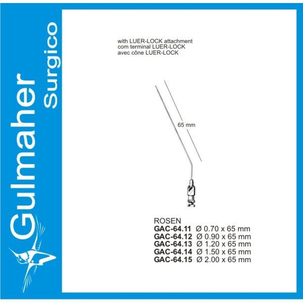 Rosen Suction Needle, Angled