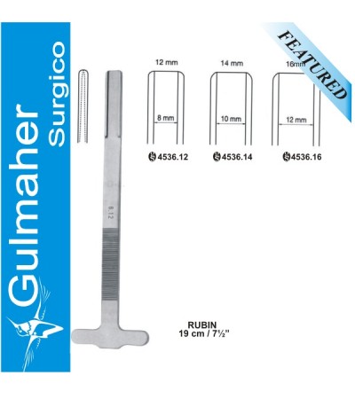 Rubin Edged Bone Chisel, 18cm, T- Shape