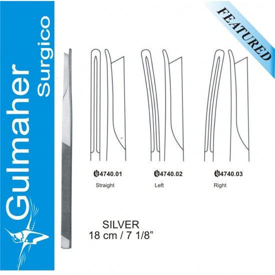 SILVER OSTEOTOME, 18CM, STRAIGHT