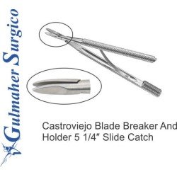 Castroviejo Blade Breaker And Holder 5 1/4″ Slide Catch Castroviejo Blade Breaker And Holder 5 1/4″ Slide Catch