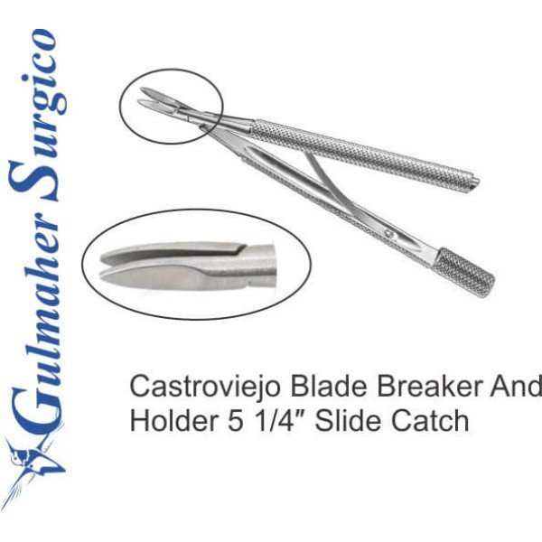 Castroviejo Blade Breaker And Holder 5 1/4″ Slide Catch Castroviejo Blade Breaker And Holder 5 1/4″ Slide Catch