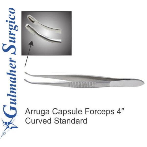 Arruga Capsule Forceps 4″ Curved Standard Arruga Capsule Forceps 4″ Curved Standard