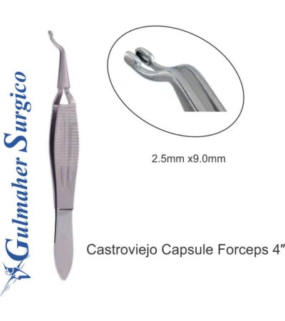 Castroviejo Capsule Forceps 4″