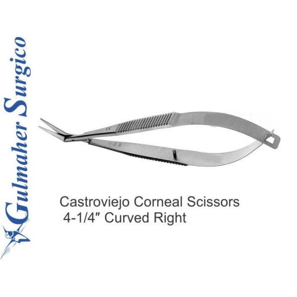 Castroviejo Corneal Scissors 4-1/4″ Curved Right