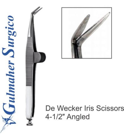 De Wecker Iris Scissors 4-1/2″ Angled.