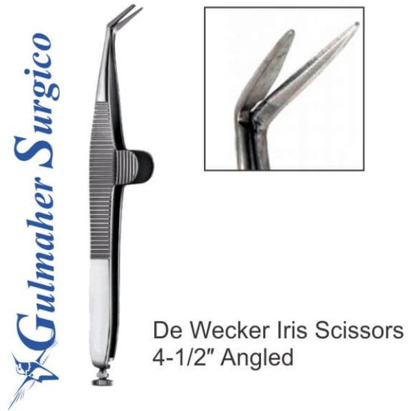 De Wecker Iris Scissors 4-1/2″ Angled