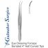 Eye Dressing Forceps Serrated 4″ Half Curved Tips