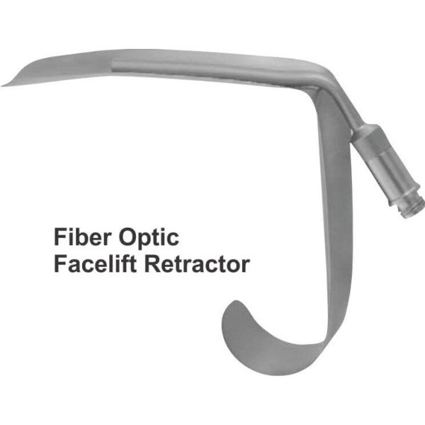 Face lift Retractor 22mm, with Fiber Optic Light Guide Option Face lift Retractor 22mm, with Fiber Optic Light Guide Option
