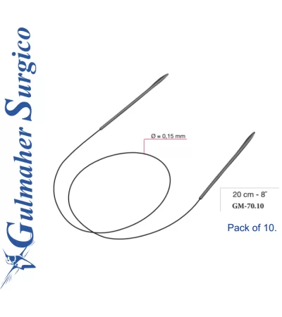 Fixation wire with needles 20 cm - 8˝ - Ø = 0,15 mm Fixation wire with needles 20 cm - 8˝ - Ø = 0,15 mm