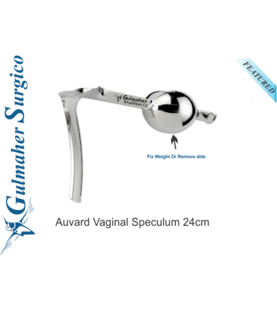 Auvard Vaginal Speculum 24cm, With Removable Weight.