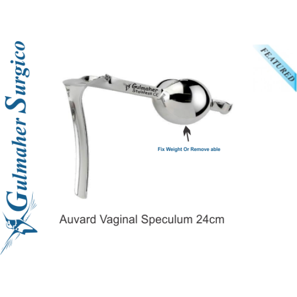 Auvard Vaginal Speculum 24cm, With Removable Weight Auvard Vaginal Speculum 24cm, With Removable Weight