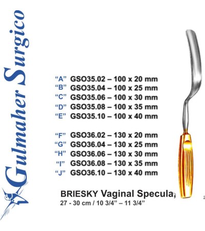 BRIESKY Vaginal Specula, 27 - 30 cm 