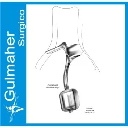 Auvard Vaginal Speculum 24cm, With Removable Weight.