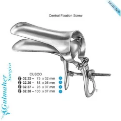 Cusco Vaginal Speculum with Central Screw Fixation.