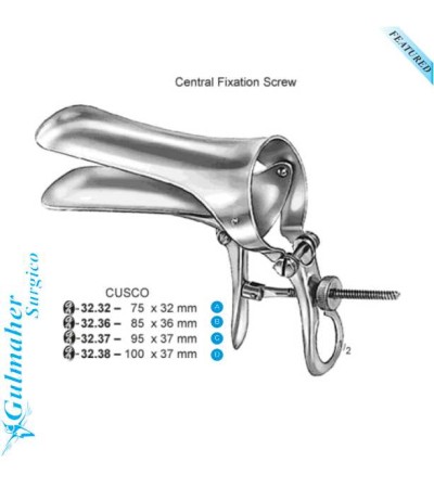 Cusco Vaginal Speculum with Central Screw Fixation.