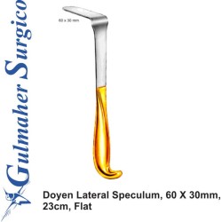 Doyen Lateral Speculum, 60 X 30mm,  23cm, Flat