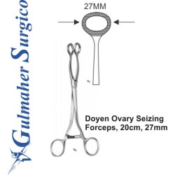 Doyen Ovary Seizing  Forceps, 20cm, 27mm Jaw