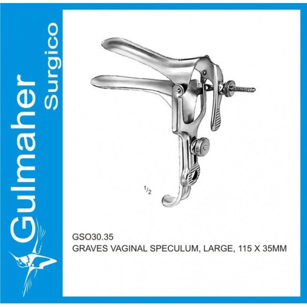 Graves Vaginal Speculum, 115 X 35mm Graves Vaginal Speculum, 115 X 35mm