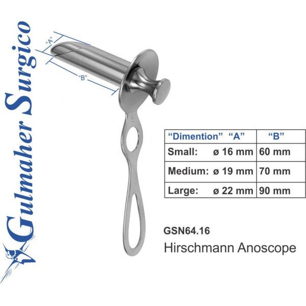 Hirschmann Anoscope Small, Medium and Large