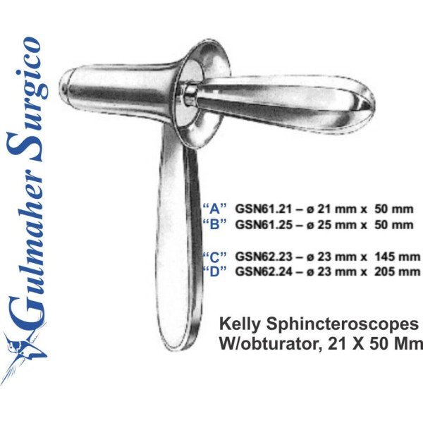Kelly Proctoscope W/obturator, 23x145mm Kelly Proctoscope W/obturator, 23x145mm