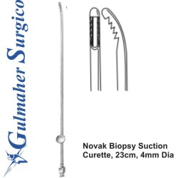 Novak Biopsy Suction  Curette, 23cm, 4mm Dia