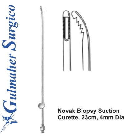 Novak Biopsy Suction  Curette, 23cm, 4mm Dia