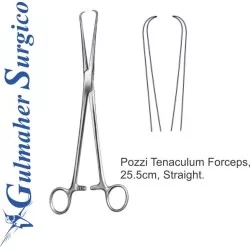 Pozzi Tenaculum Forceps, 25.5cm, Straight.