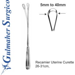 Recamier Uterine Curette  26-31cm,