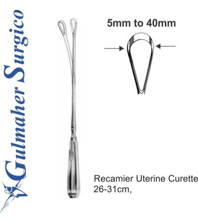 Recamier Uterine Curette  26-31cm,