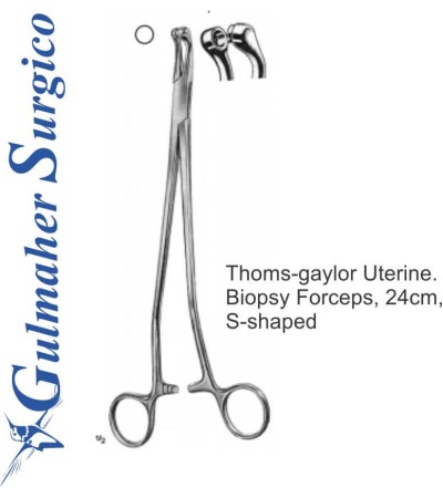 Thoms-gaylor Uterine.  Biopsy Forceps, 24cm,  S-shaped