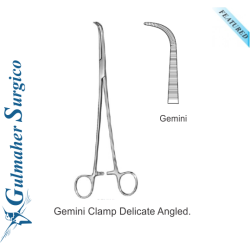 Gemini Clamp Delicate Angled Forceps. 