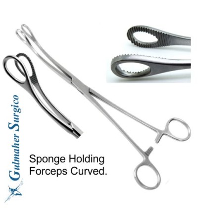 Foerster Sponge Holding Forceps, 24cm, Serrated Jaws