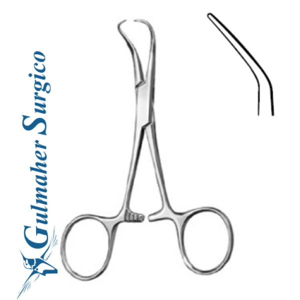 Backhaus Towel Clamp, Curved, Perforating 1x1 Prong Backhaus Towel Clamp, Curved, Perforating 1x1 Prong