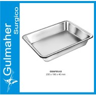 Surgical Instruments Tray, 235 X 190 X 40mm Stainlee Steel