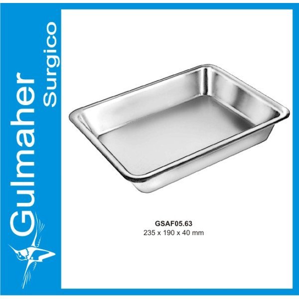 Surgical Instruments Tray, 235 X 190 X 40mm Stainlee Steel Surgical Instruments Tray, 235 X 190 X 40mm Stainlee Steel