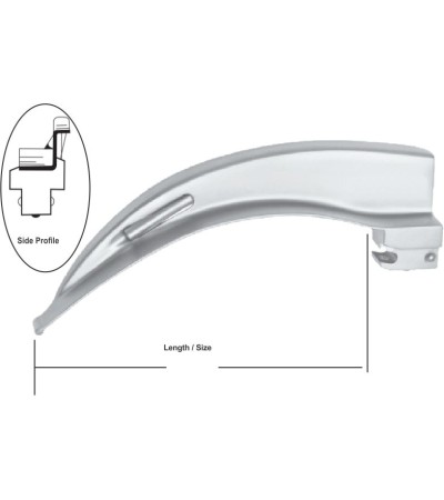 Macintosh Laryngoscope Blades  with Fiber Optic Illumination.