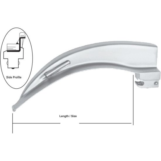 Macintosh Laryngoscope Blades  with Fiber Optic Illumination.