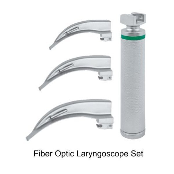 Macintosh Laryngoscope Set, with Fiber Optic illumination Integrated Macintosh Laryngoscope Set, with Fiber Optic illumination Integrated