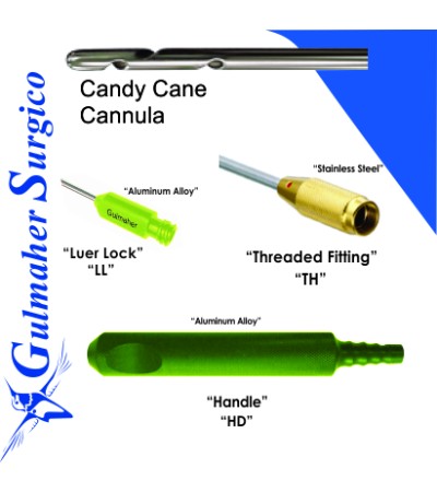 Candy Cane Harvesting Liposuction Cannula.