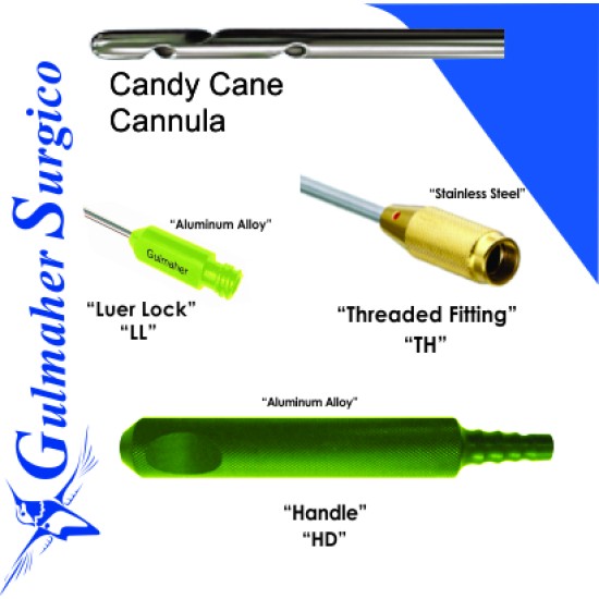 Candy Cane Harvesting Liposuction Cannula.