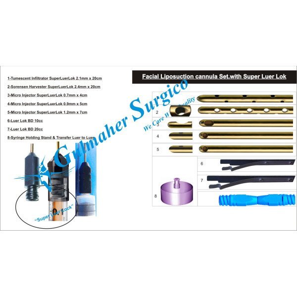 Complete Facial Contouring Cannula Set — 09 Pieces
