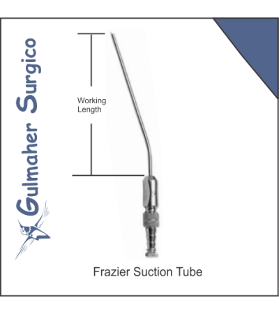 Frazier Suction Tube 12.5 cm / 5" -18 cm / 7"