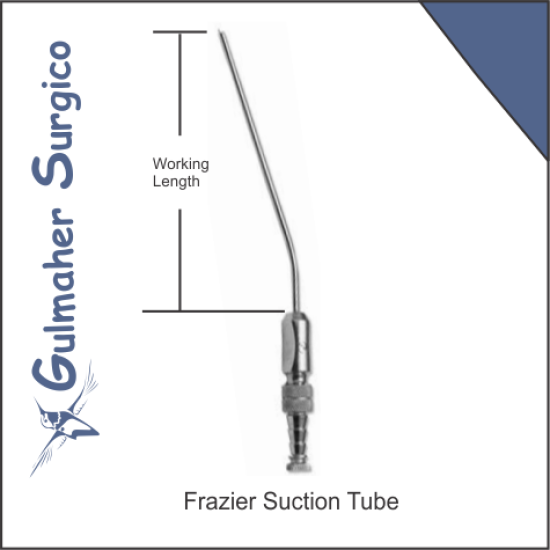 Frazier Suction Tube 12.5 cm / 5" -18 cm / 7"