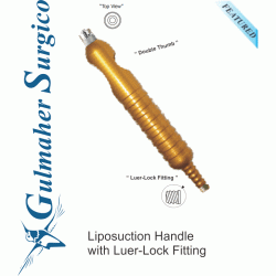 Liposuction Handle with Double Thumb Luer-Lock
