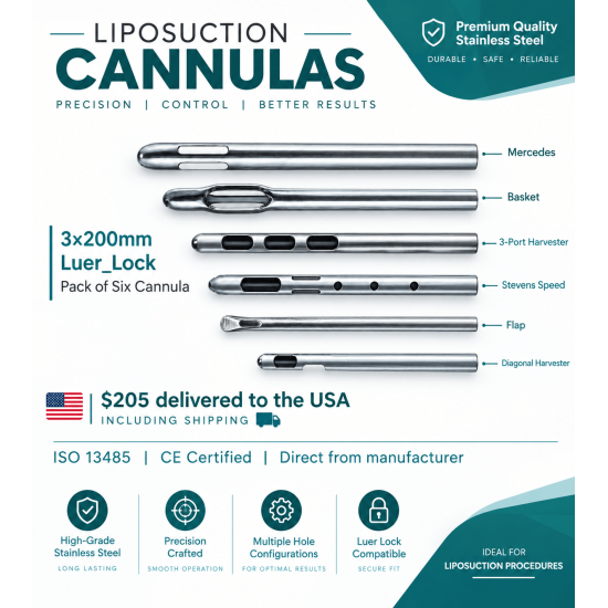 6-Cannula Liposuction and Fat-Harvesting Starter Set