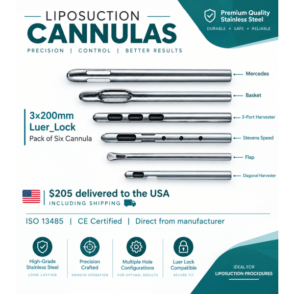 6-Cannula Liposuction and Fat-Harvesting Starter Set