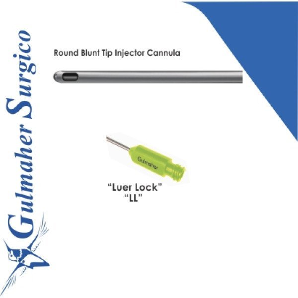 Round Blunt-Tip Injector Cannula, Luer-Lock