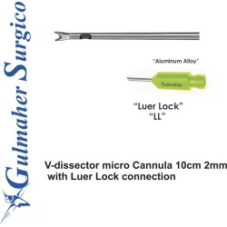 Micro Cannula V-shaped Dissector with Luer Lock.
